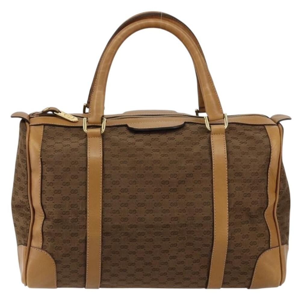 Gucci Micro GG Canvas Boston Bag Beige